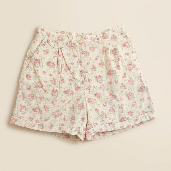 Lauren Ralph Lauren Pants - Vintage Lauren Ralph Lauren Floral Pleated High Rise Shorts Womens 8 Cotton